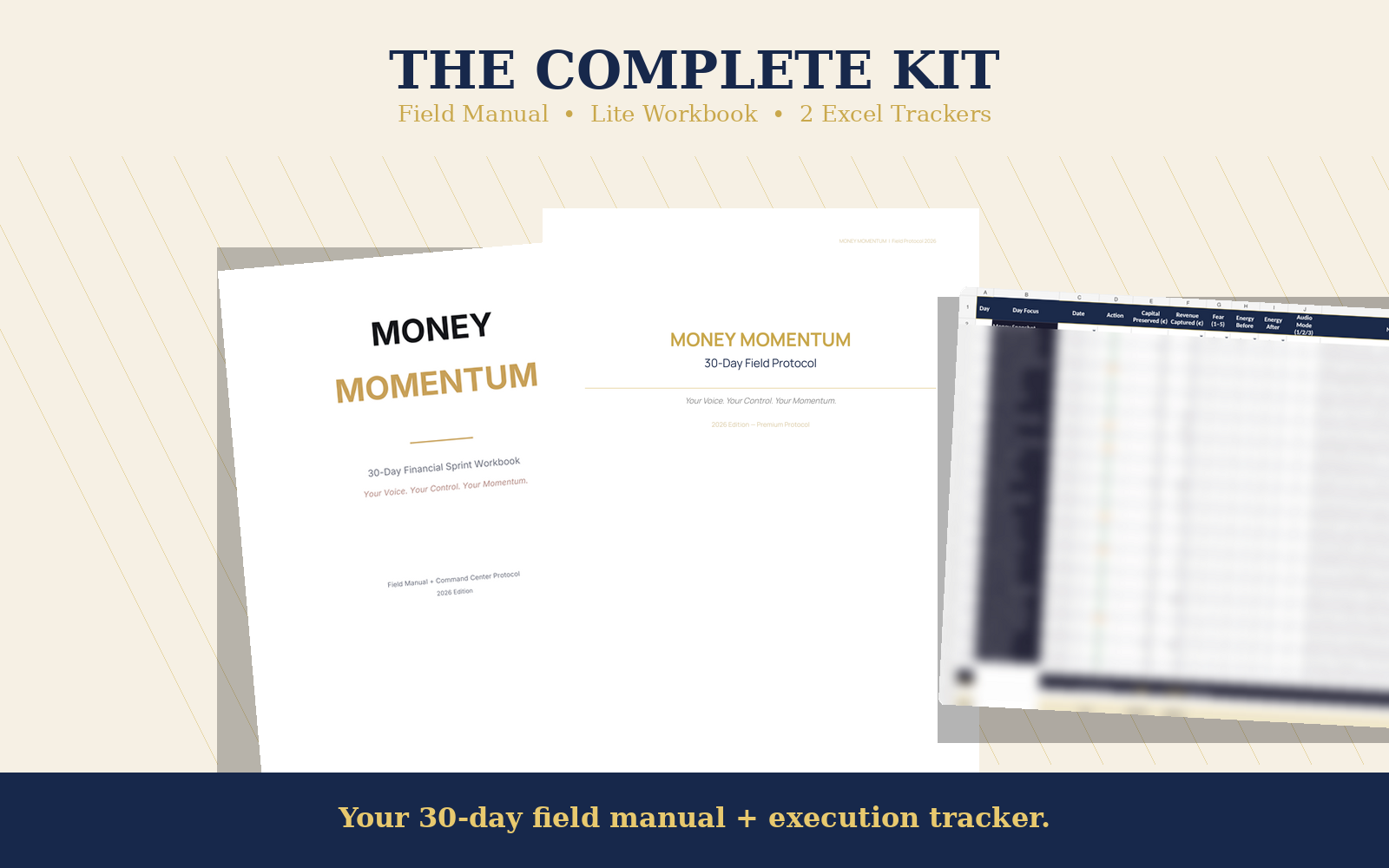 Complete Money Momentum Kit - Field Manual, Workbook, and Trackers